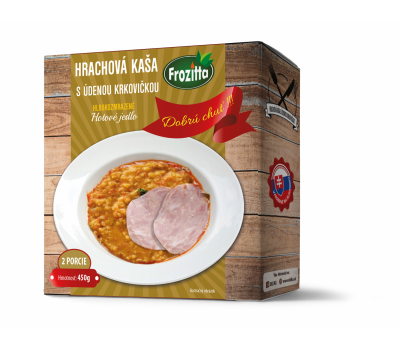 Hrachová kaša s údenou krkovičkou