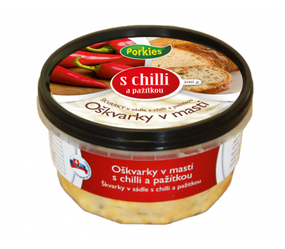 Oškvarky v masti s chilli 
